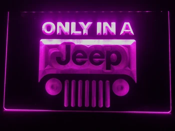 D134 Tikai Jeep LED Neona Gaismas Zīme